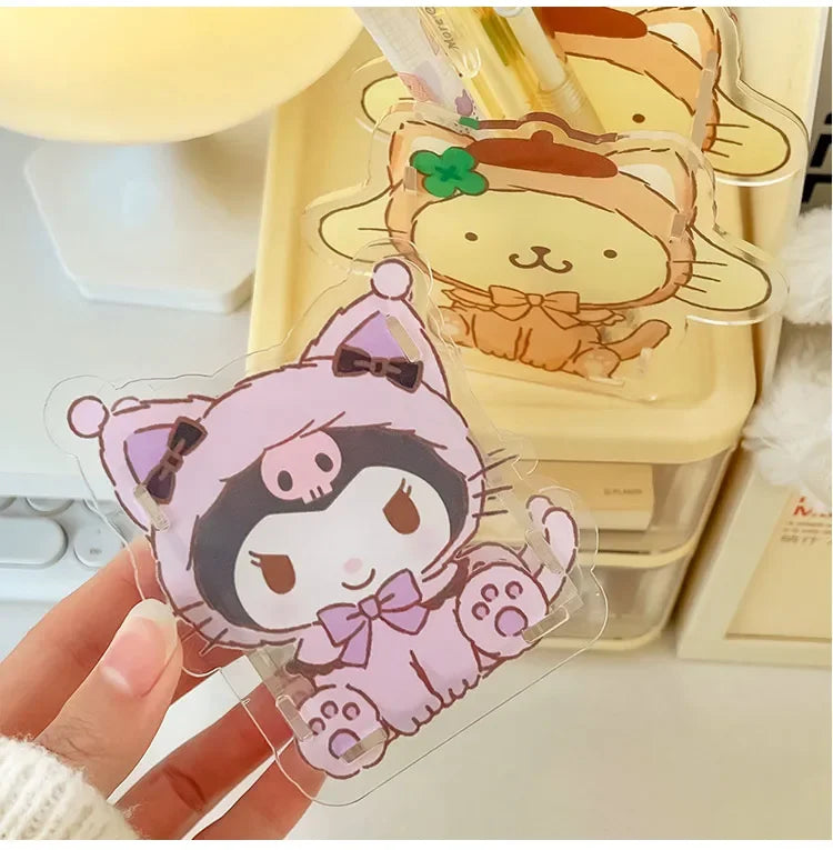 Sanrio Acrylic Pen Holder – Transparent, Cute & Multifunctional Desk Organizer for Kids’ Stationery & School Supplies
