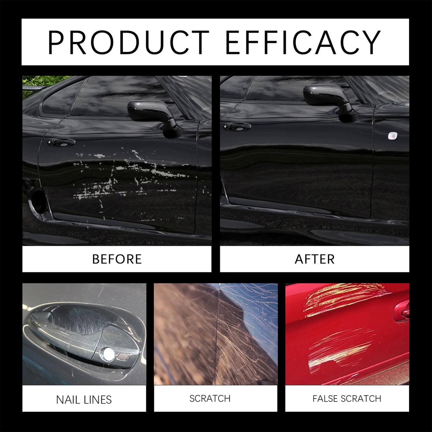 12pcs Car Scratches Remover Cloth Easy to Use Lightweight Scratch Cleaning Maintenance Suitable for All Kinds of Cars
