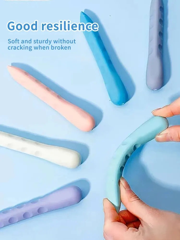 3PCS Oversized Hole Eraser Set – Clean, No-Crumb Rubber for Primary Students & Art Sketching with Smooth Grip Design