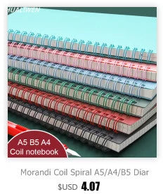 A5 A6 B5 Spiral book coil Notebook To-Do Lined DOT Blank Grid Paper Journal Diary Sketchbook For School Supplies Stationery