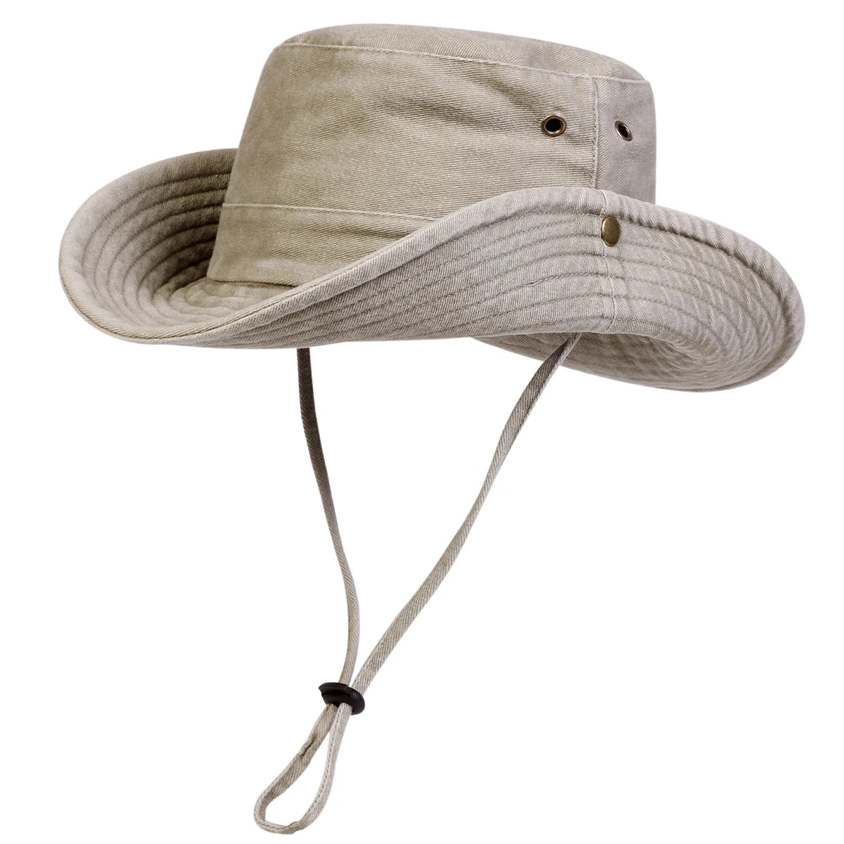 Men Big Eaved Solid color Washed Bucket Hats Fishermen Caps Outdoor Casual Cap Men Sunscreen Hat