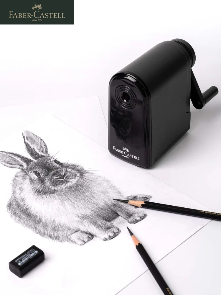 Faber-Castell Artist Long Point Sharpener – Manual Pencil Tool for Charcoal, Drawing & Sketching with Adjustable Tip Control