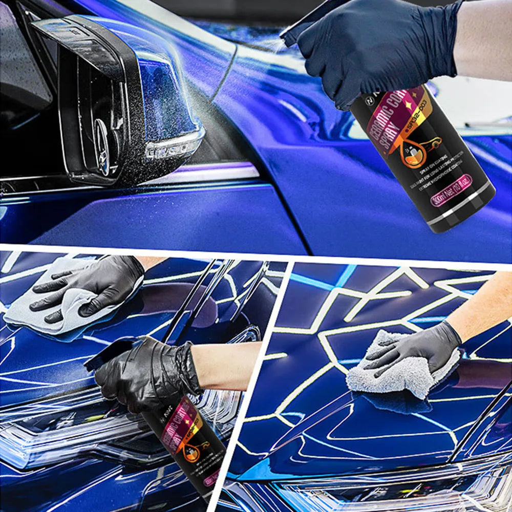 Ceramic Car Coating Spray Nano Ceramic Coating For Auto Paint Care Hydrophobic Crystal Durable Protection Paintwork Shine Shield