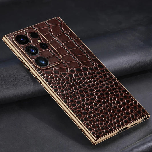 Genuine Leather Phone Case for Samsung Galaxy S 25 24 S24 S25 Ultra S25ULtra S24ULtra S25 Plus Luxury Full Protection Back Cover