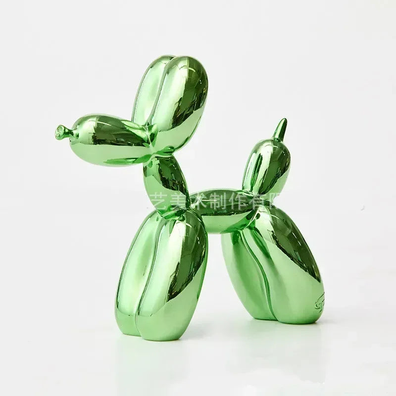 10cm 17cm Nordic Balloon Dog Sculpture Resin Animal Toy Statue Sculptures Figurine Crafts Home Decoration Room Desktop blue Gift