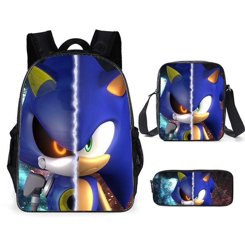 Sonic Speedster School Backpack – Anime Cartoon Schoolbag for Boys & Girls in Primary & Middle School