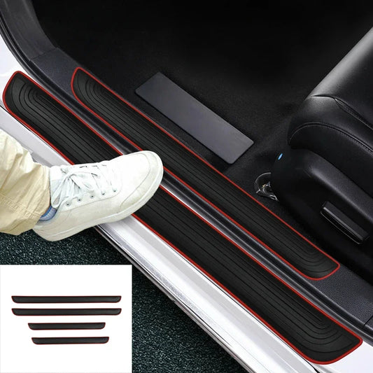 Rubber Guard Door Sill Scuff Covers – 4PCS Set