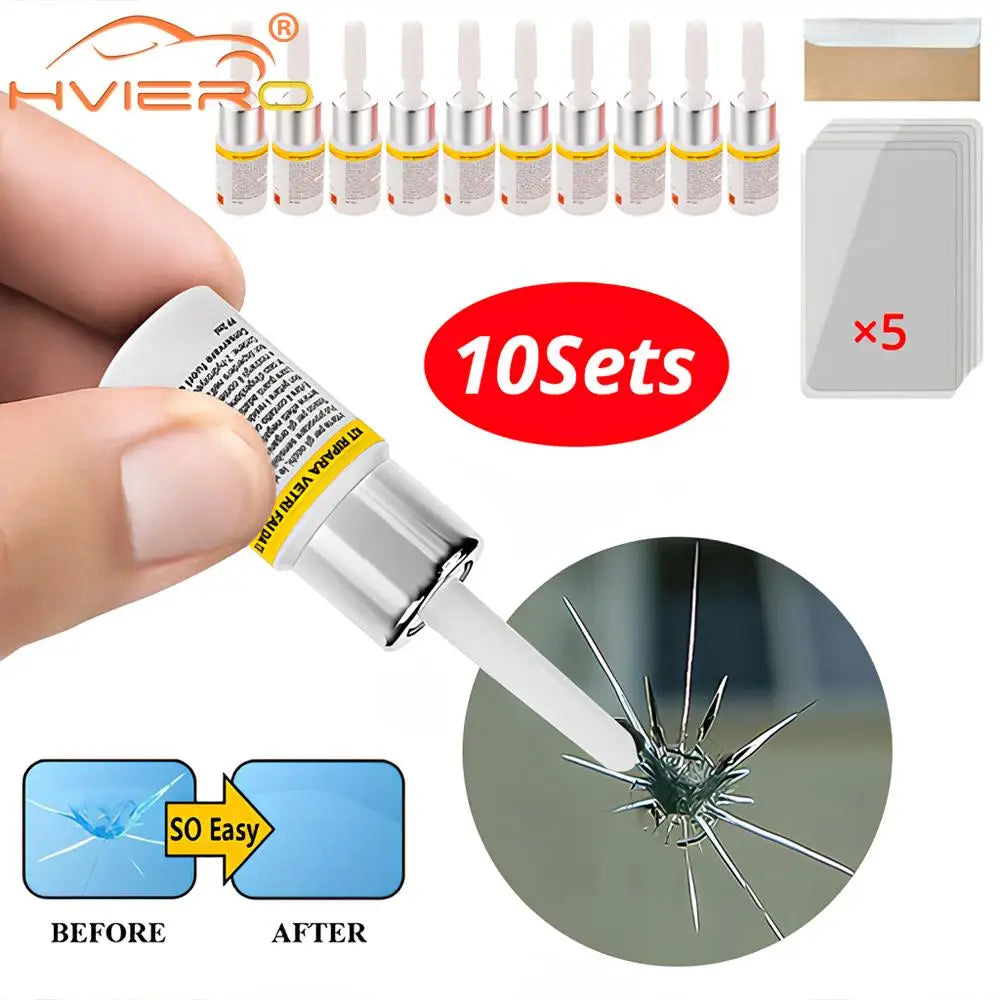 1/4/10X Car Windshield Cracked Repair Tool DIY Window Phone Screen Kit Restoration Curing Glue Auto Glass Scratch Crack Restore