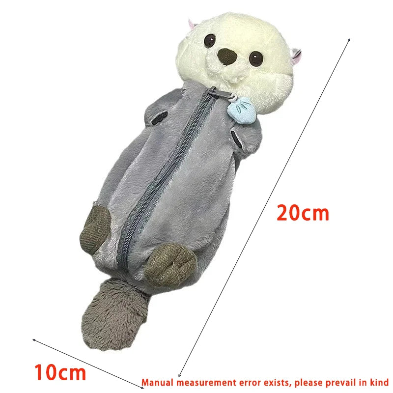 Sea Otter Plush Pencil Case – Cute High-Value Stationery Bag