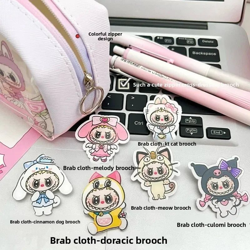 Hot-Selling Transparent Cartoon Pencil Case – Large Capacity Stationery Organizer