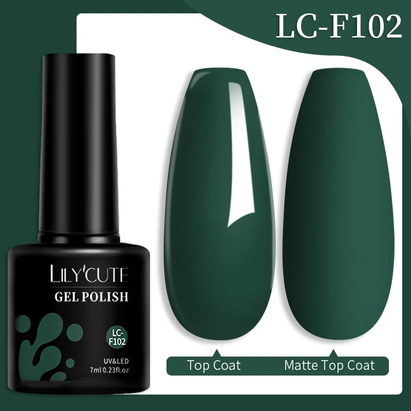 LILYCUTE Color Explosion – 184 Shades of Long-Lasting Gel Polish with Red Glitter Magic