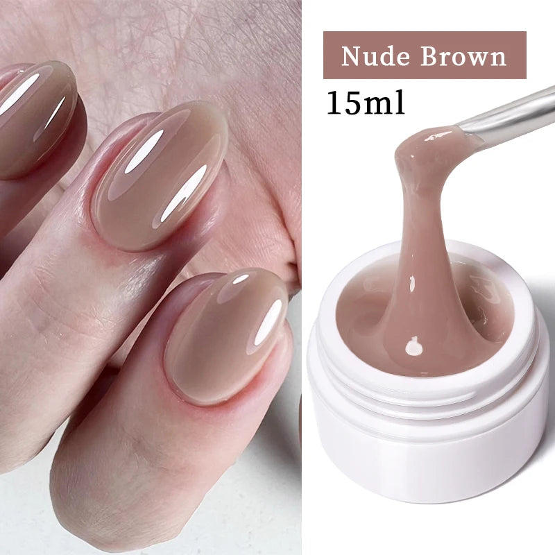 UR SUGAR Jelly Nail Extension Gel – Clear, Nude & Milky White Shades for Chic DIY Manicures
