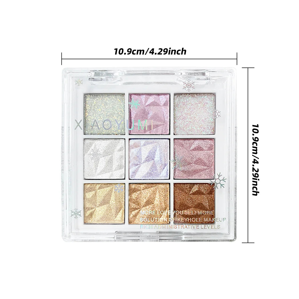 Nine-color fine glitter eyeshadow palette Pearlescent fine glitter lasting color highlight eye highlights