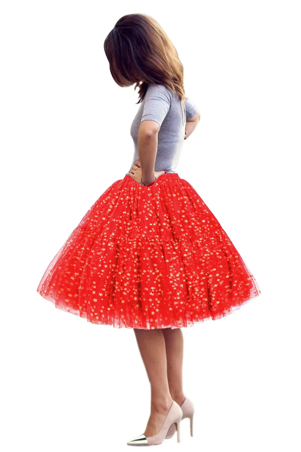 MisShow Women Tutu Short Skirt High Waist Mesh Soft Tulle Skirt Puffy Pettiskirt Prom Ball Gown Party Dance Tutu Dress