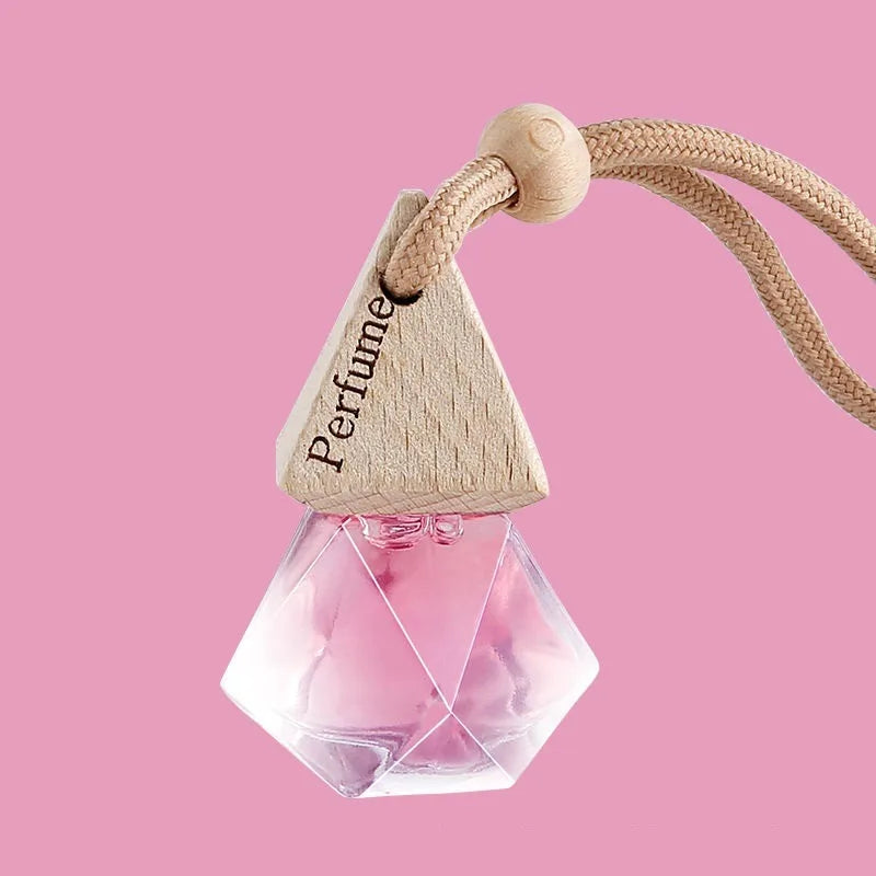 Wood Hanging Car Air Freshener Diffuser Perfume Aromatherapy Essential Oil Bottle Hanging Car Air Freshener Car Auto Accessories