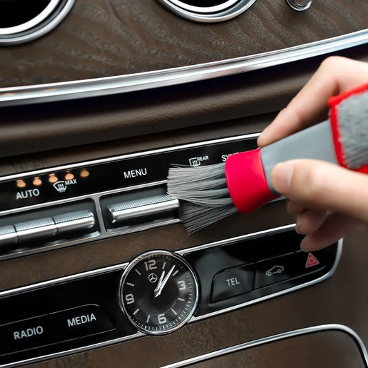 Car Air Vent Double Head Brushes Multifunction Auto Air Conditioner Car Cleaning Tools Dusting Interior Detailing Tool Brush