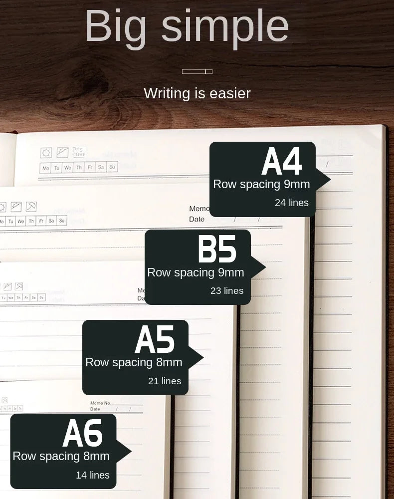 A5 Soft Leather Notebook with 120 Inner Pages, Waterproof Cover and Comfortable Touch