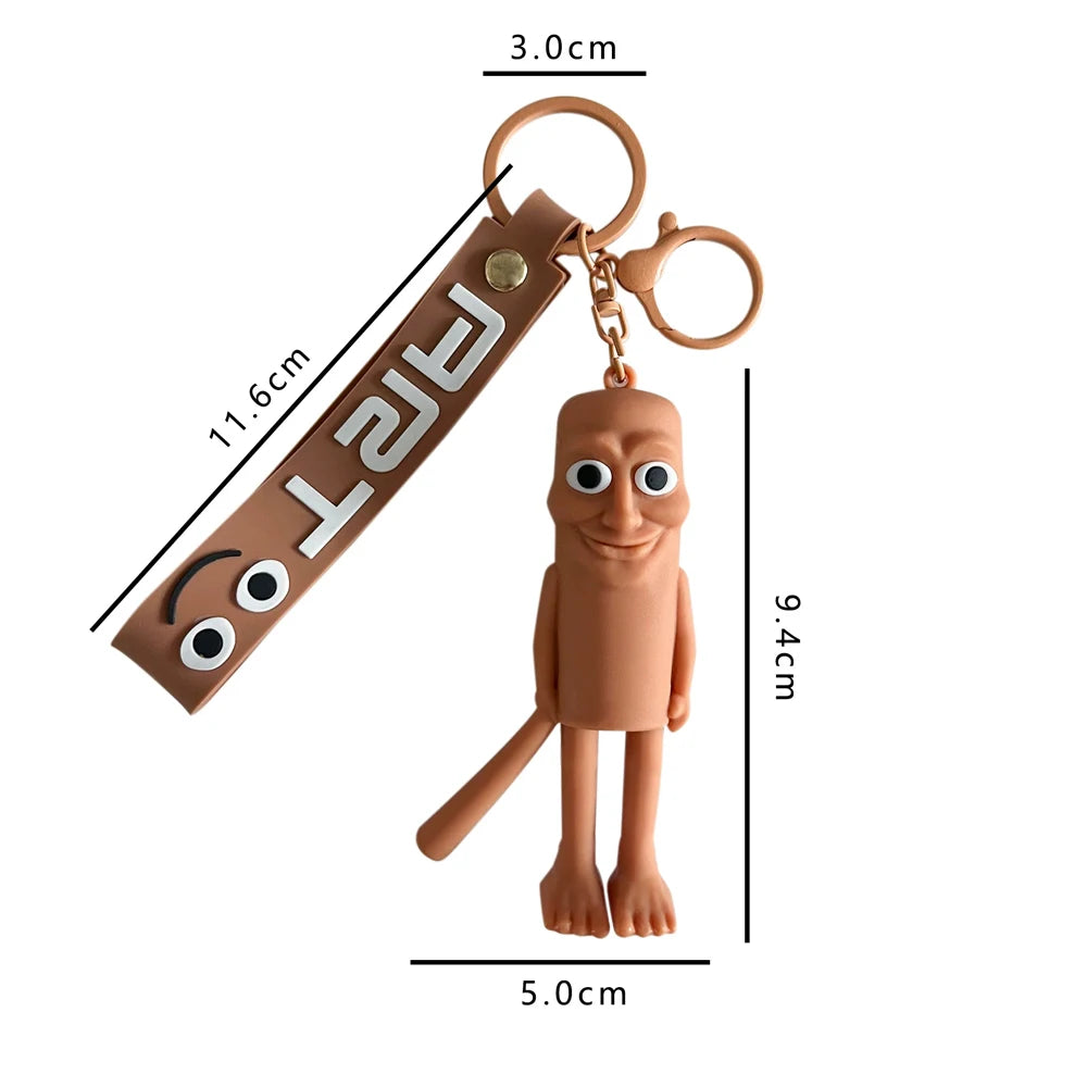 Italian Brainrot Keychain Tralalero Tralala Tung Tung Tung Sahur Ballerina Cappuccino Brain Rot Keychains Kids Birthday Gifts