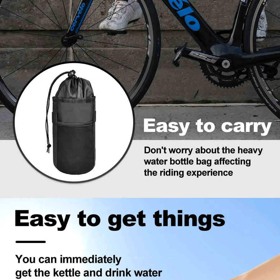 Bike Bags Bottle Holder Cycling Water Bottle Carrier Pouch Insulated Kettle MTB Road Bicycle Handlebar Bag Cycling Accessories