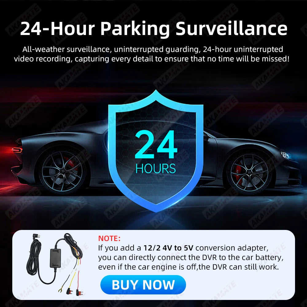 Car DVR 3 Cameras Recorder Rear Inside Vehicle 3-Lens Dash Cam Three Way Camera DVRs Dashcam 3 Channel Video Camcorde 1080P HD
