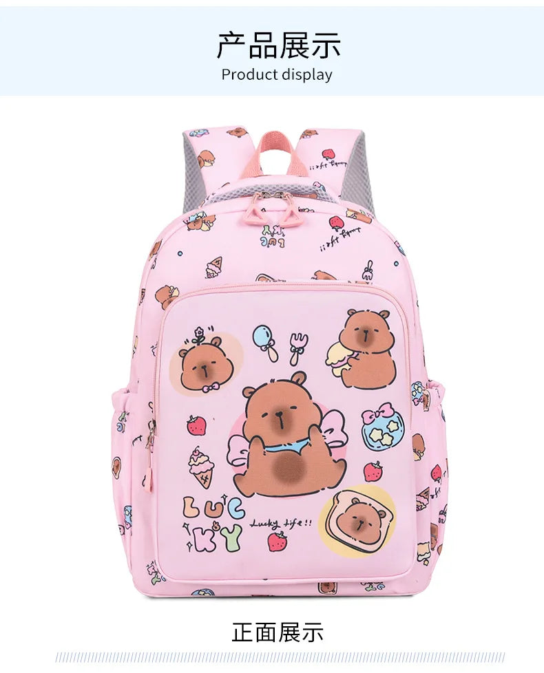 Capybara Cutie Backpack Set – Snuggle-Ready Style for Happy School Days!