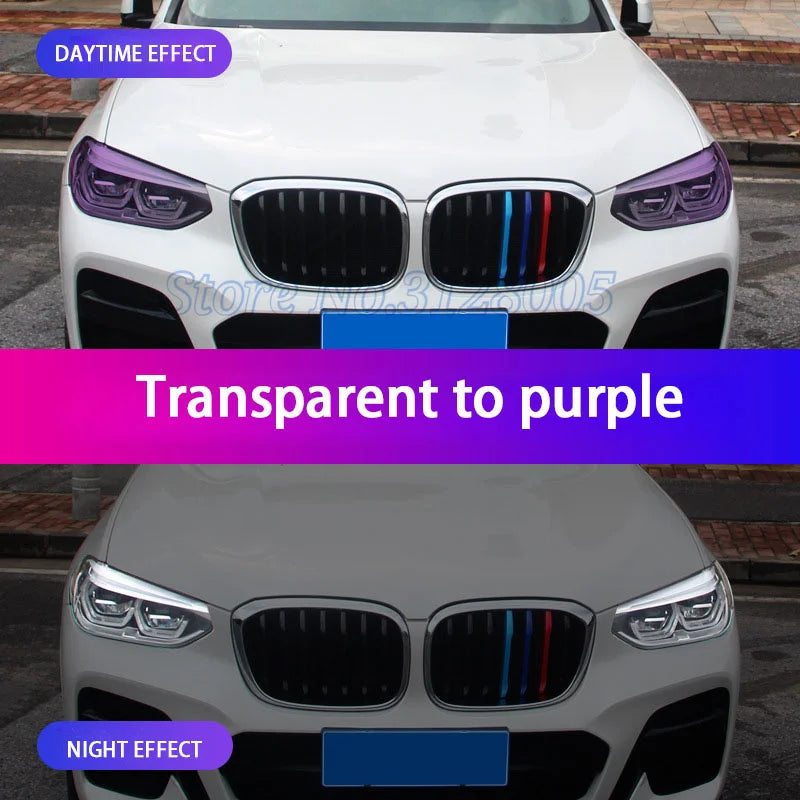60 50CM 40CM 30CM Car Styling PPF TPU Smart Photochromic Headlight Protection Film Color-Changing Self-healing Anti-scratch Film