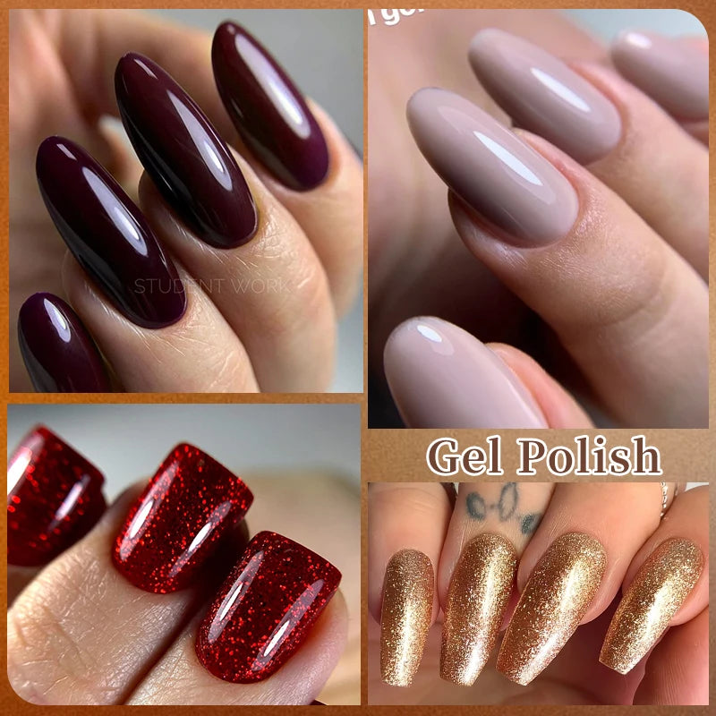 LILYCUTE Color Explosion – 184 Shades of Long-Lasting Gel Polish with Red Glitter Magic