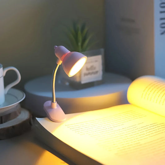 Mini Clip-On LED Reading Lamp – Eye-Friendly, Portable Light for Bed, Books & Desk