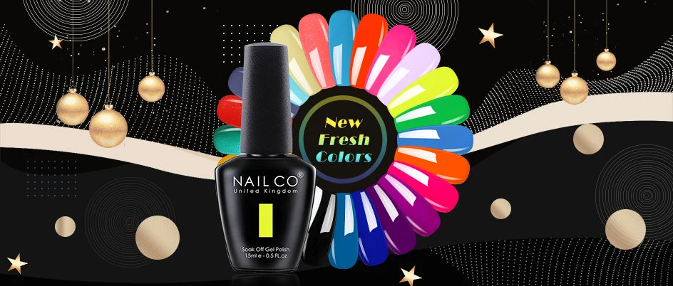 NAILCO Nail Art Dream Set – 6pcs Gel Lacquer for Bold, Glossy Looks