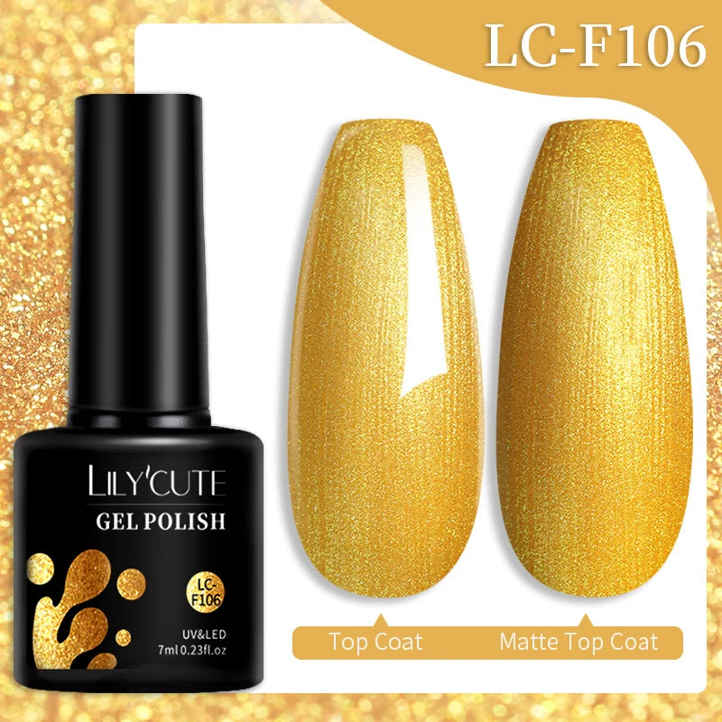 LILYCUTE Color Explosion – 184 Shades of Long-Lasting Gel Polish with Red Glitter Magic