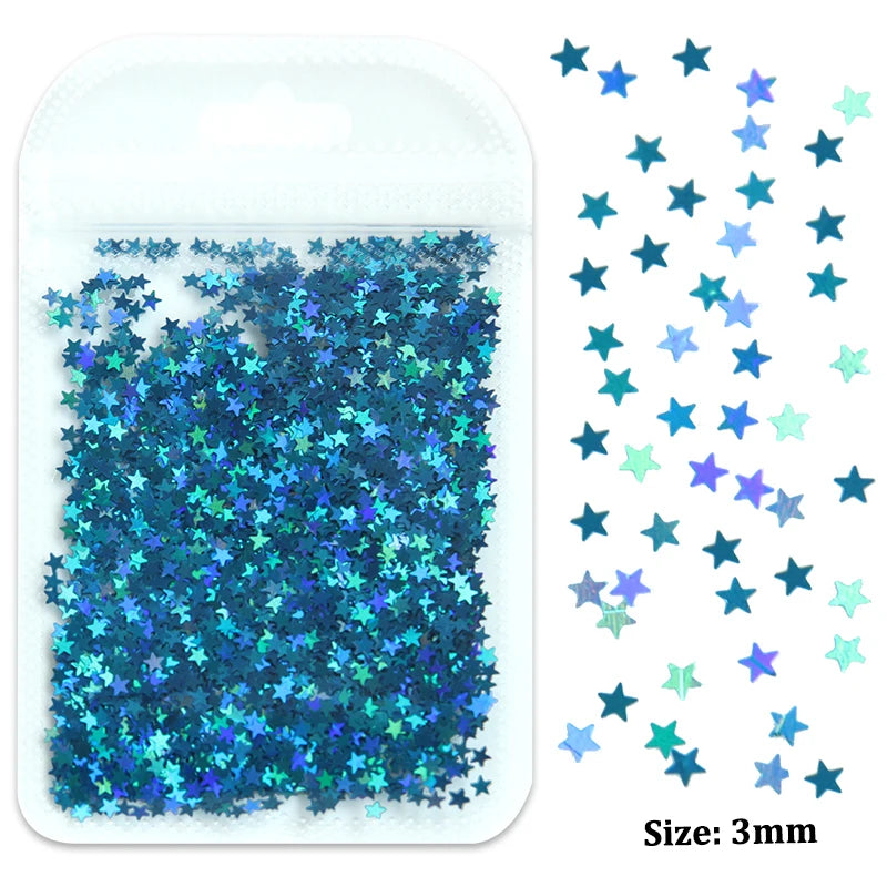 Starstruck Sparkle – Holographic Silver Nail Sequins for Viral DIY Looks