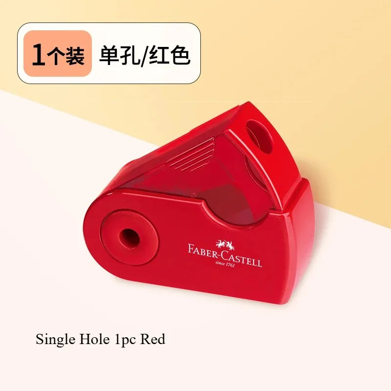 Faber-Castell Double-Hole Sharpener with Eraser – Cute Ladybug, Fish & Eagle Designs for Back-to-School Stationery Fans