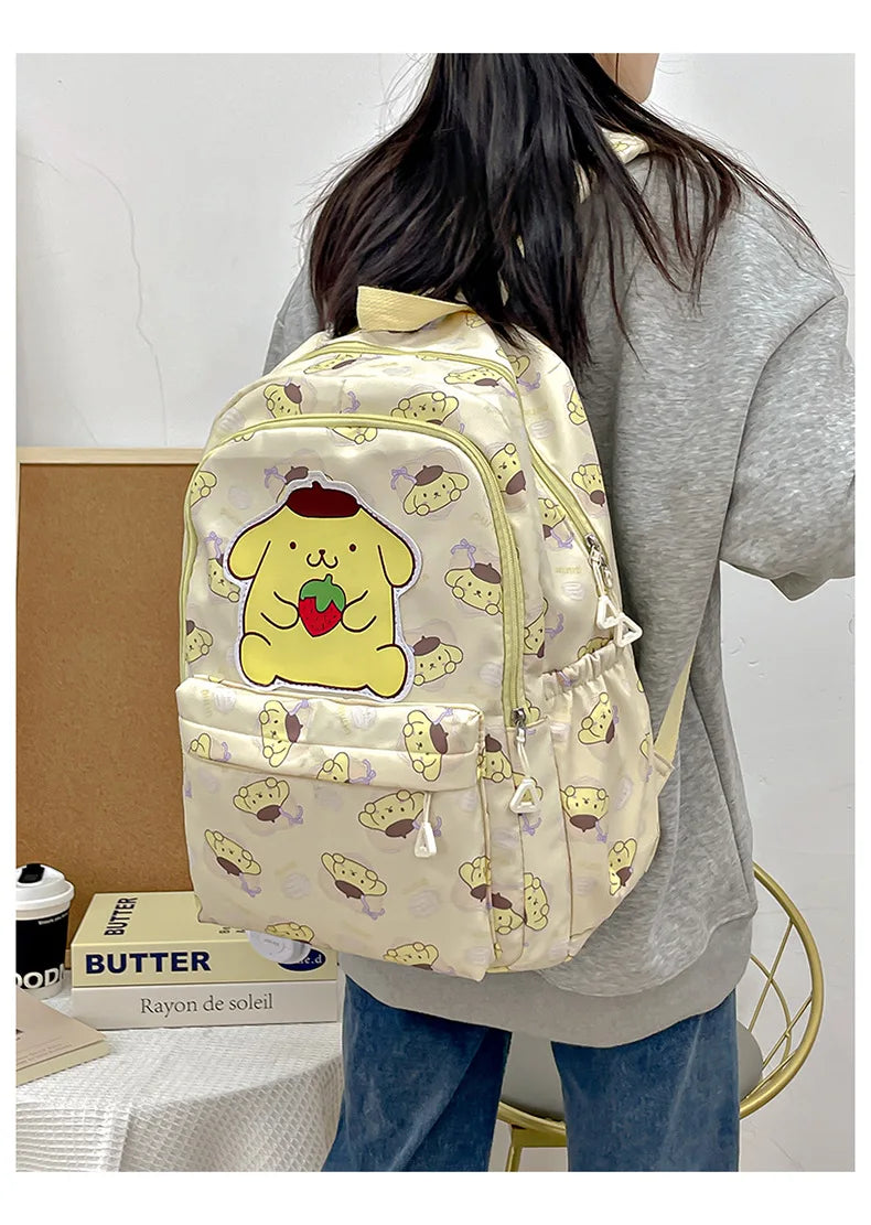 Cinnamoroll PlushTech Backpack – Kawaii Sanrio Schoolbag with Laptop Compartment for Kids & Teens!