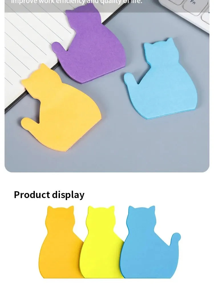 6pcs Cat PET Transparent Memo Sticky Note Paper Daily To Do It Check List Paperlaria School Stationery