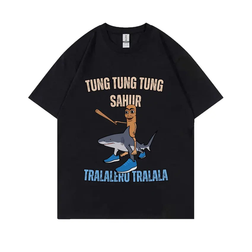Italian Brainrot Funny Meme T-shirt Tralalero Tralala Tung Tung Tung Sahur Brr Brr Patapim Bombardiro Crocodilo Graphic T Shirts