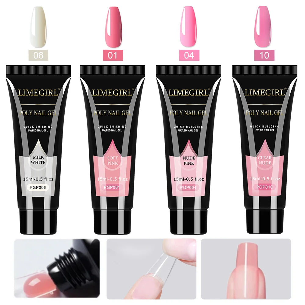 LIMEGIRL Gel Nail Kit – UV Lamp, Electric Drill & Full Tool Set for Salon-Quality Nails