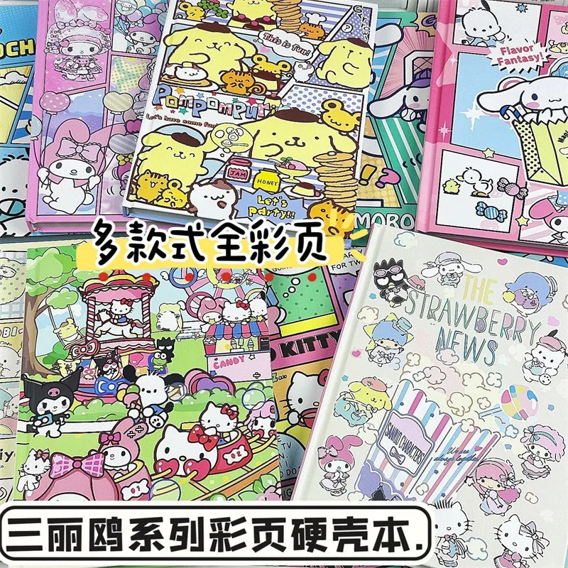 Hello Kitty x Hangyodon A5 Notebook – Full-Color Cartoon Journal with Hard Cover & Kawaii Vibes