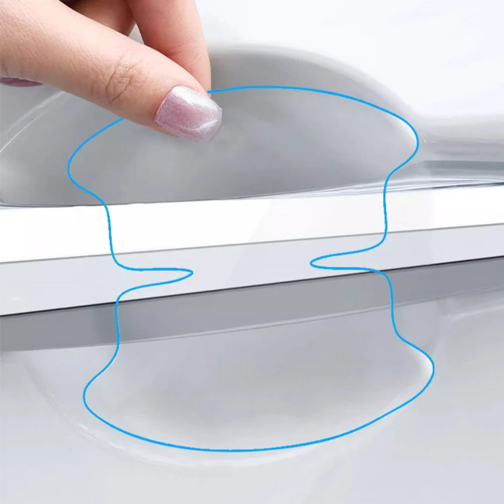 Transparent Car Door Handle Stickers Universal Invisible Anti-scratch Protection Sticker Silicon Auto Door Bowl Protective Film