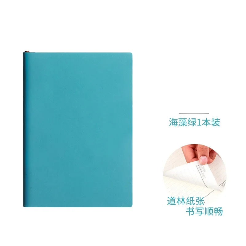 A5 Soft Leather Notebook with 120 Inner Pages, Waterproof Cover and Comfortable Touch