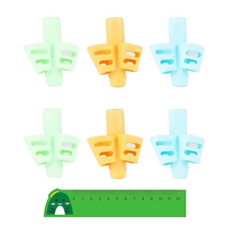 6-Piece Ergonomic Pencil Grip Set – Handwriting Posture Training Grippers for Toddlers & Kids Learning to Write
