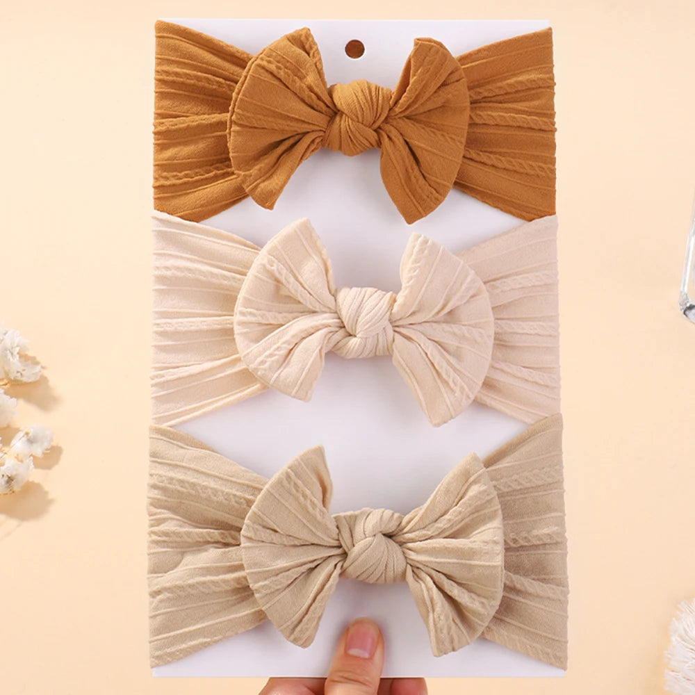 3-Pack Baby Bow Headbands – Soft, Stretchy & Sweet for Little Ones!