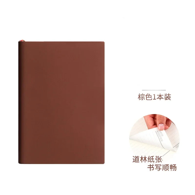 A5 Soft Leather Notebook with 120 Inner Pages, Waterproof Cover and Comfortable Touch