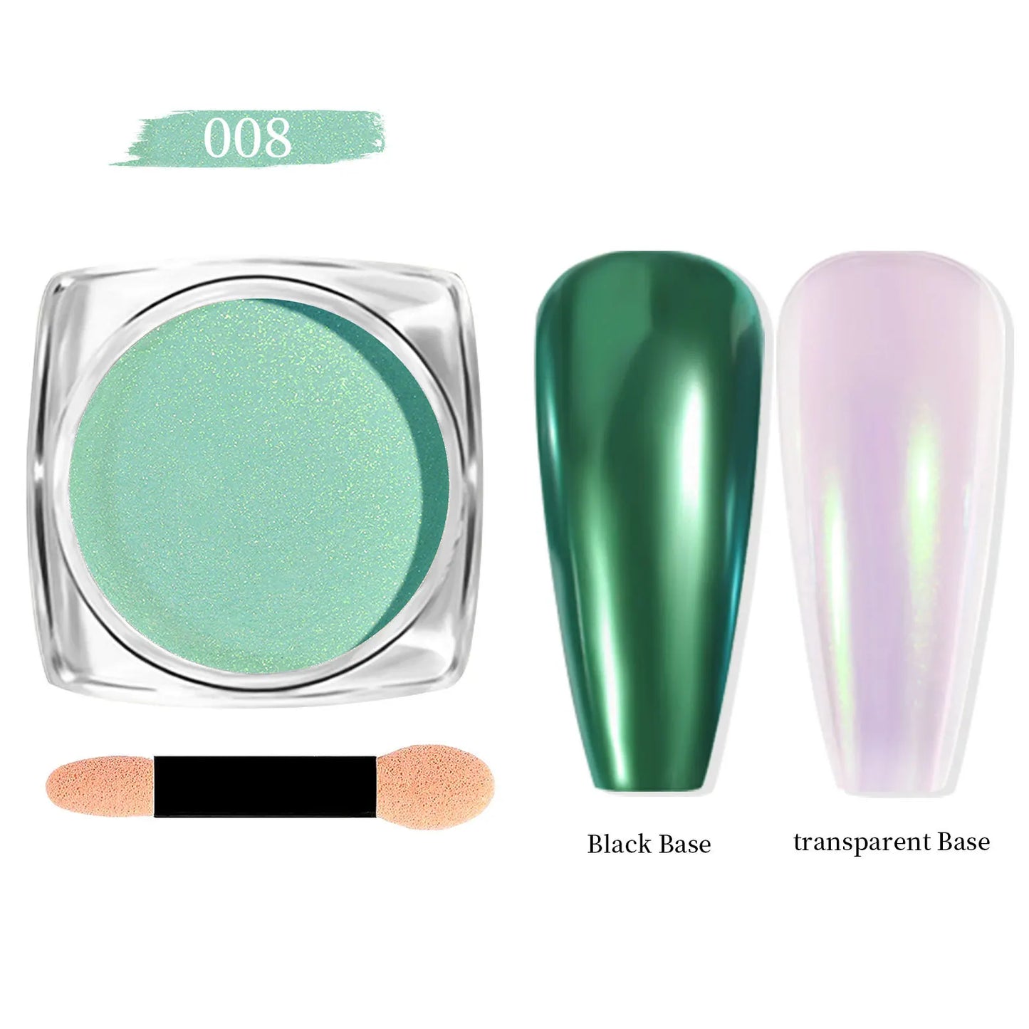 Aurora Holographic Nail Art Powder – Chrome Mirror Effect Glitter for UV/LED Nails