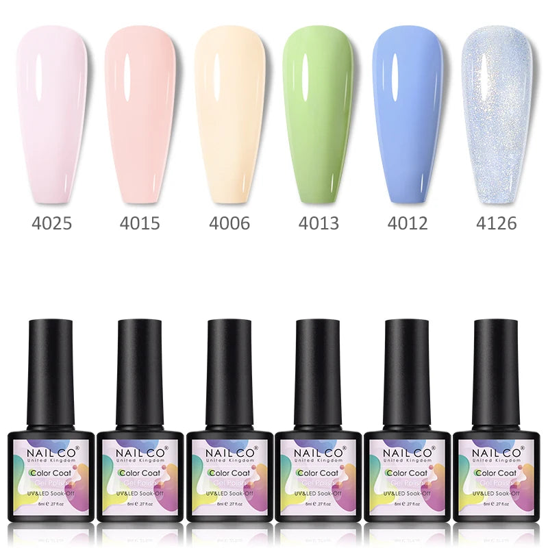 NAILCO Nail Art Dream Set – 6pcs Gel Lacquer for Bold, Glossy Looks