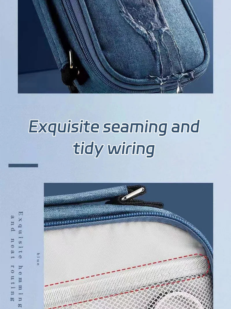 Portable Large Capacity Pencil Case – Multifunctional Pen Box for Boys, School & Office Stationery Organization