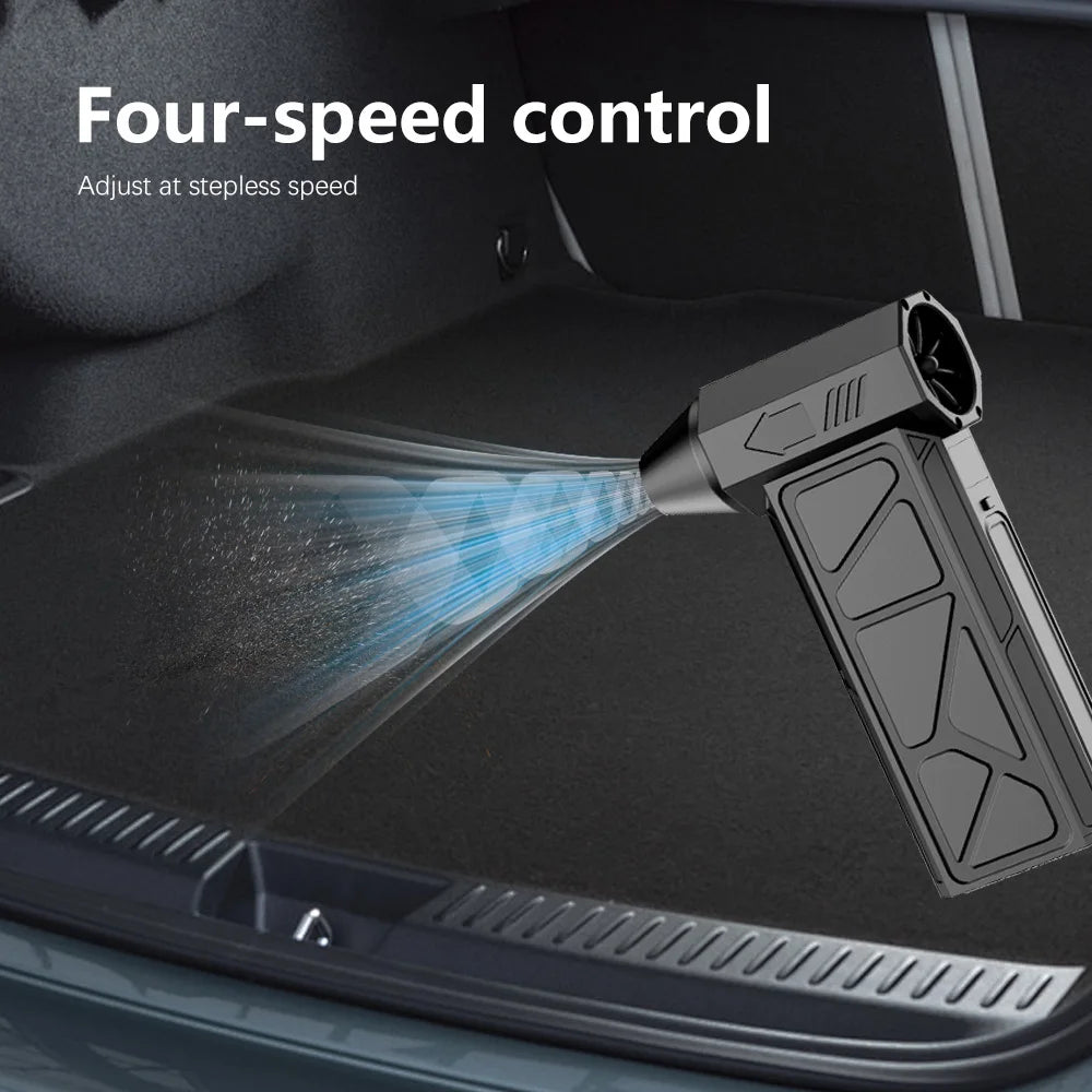 2-in-1 Blower & Vacuum | 4-Speed, Magnetic Nozzles, LED + Fast USB-C Charging