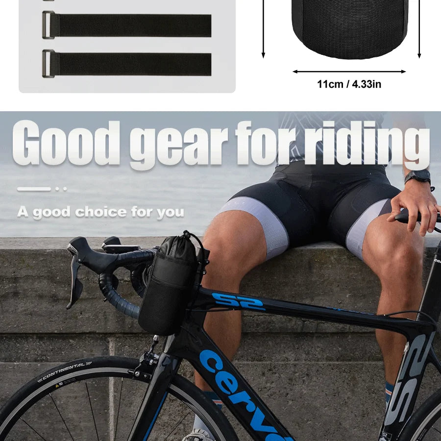 Bike Bags Bottle Holder Cycling Water Bottle Carrier Pouch Insulated Kettle MTB Road Bicycle Handlebar Bag Cycling Accessories