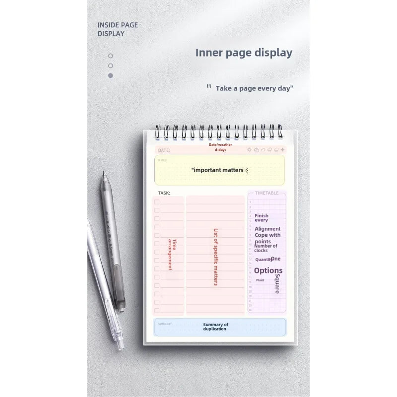 Clearance_Elementary School Student Summer Vacation Daily Planner Notebook_Continuous updates