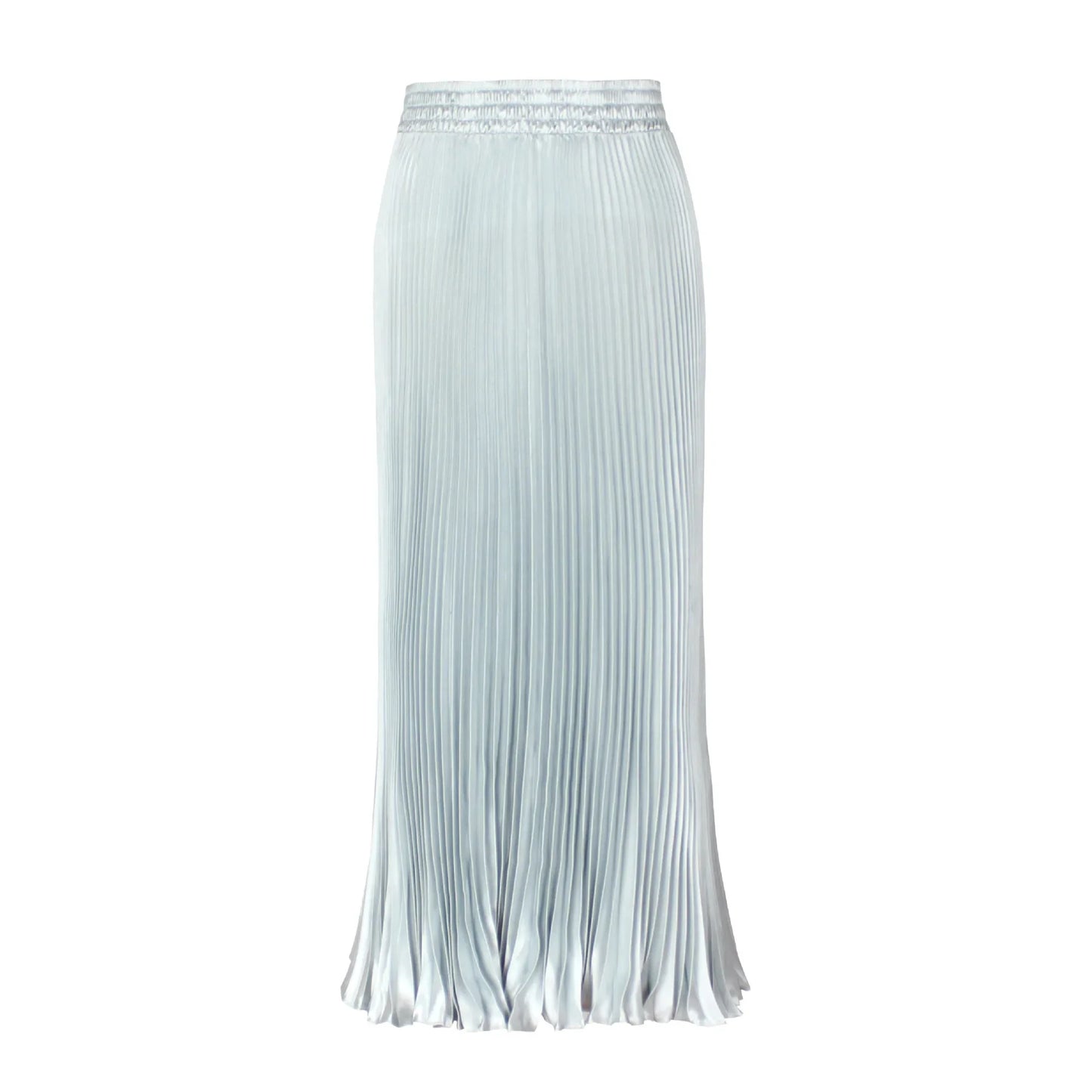 Elegant Satin Fishtail Long Skirts Evening Party Wear Faldas Vintage Pleated Skirt Women Harajuku Fashion Clothes Saias Jupe