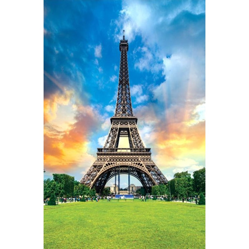 75*50cm Paper Jigsaw Puzzle 1000PCS Eiffel Tower Architecture Adult Stress Relief Children Educational Entertainment Christmas